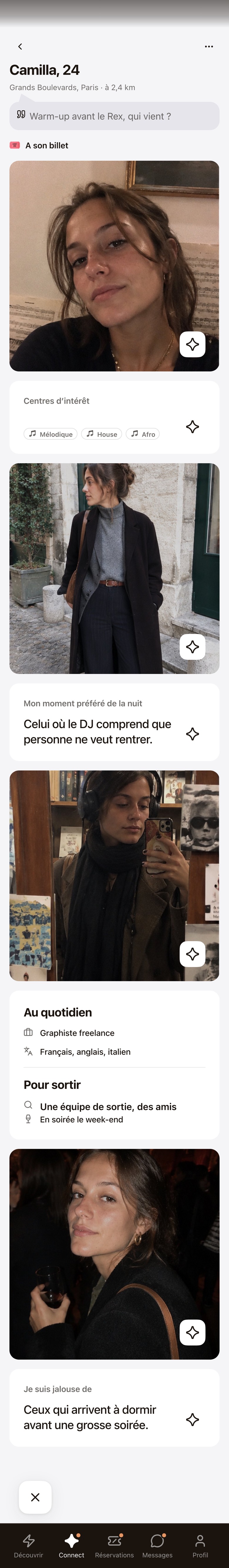 Le profil de Camilla dans l’espace de Rampa