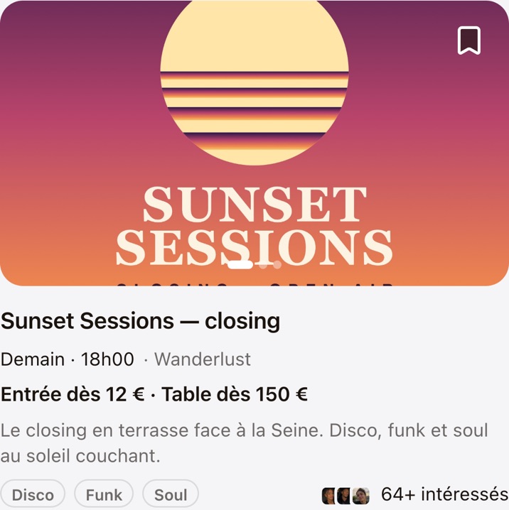 Sunset Sessions — closing, Wanderlust